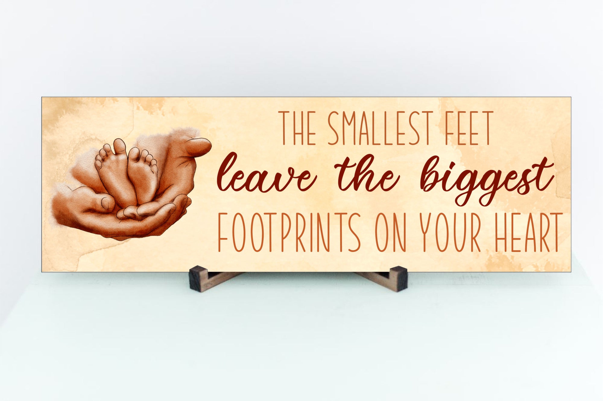 Smallest Feet Leave The Biggest Footprints Mother's Day Sign